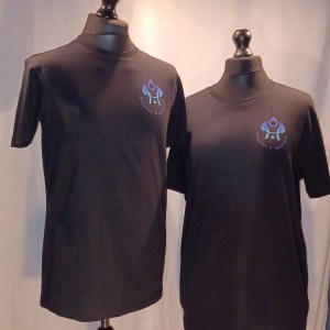 Black T-Shirt with Fade logo - dual front view